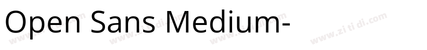 Open Sans Medium字体转换